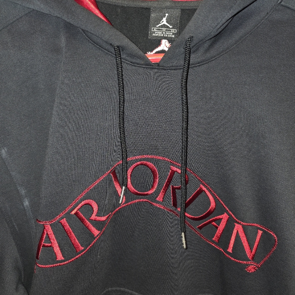 Jordan Black Hoodie with Red Logo - Picture 3 of 8